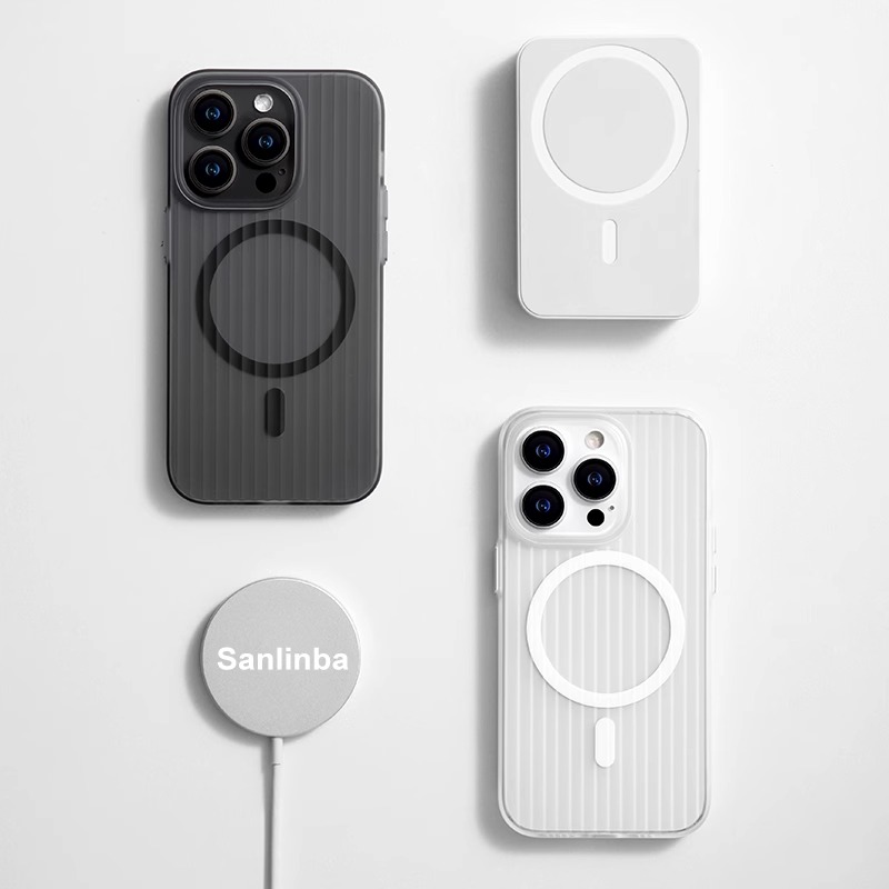 飞虎胜肤感瓦楞条纹适用iPhone16Promax苹果15磁吸14Pro/13手机壳