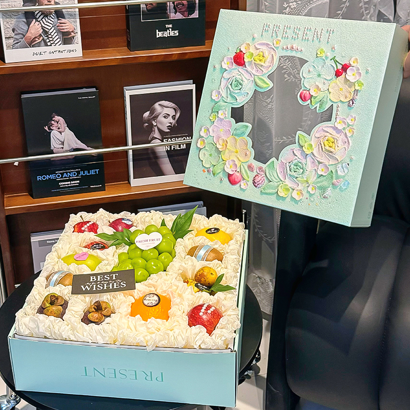 德贤包装·高档通用立体沙画原创中秋节日水果鲜花法式空礼盒
