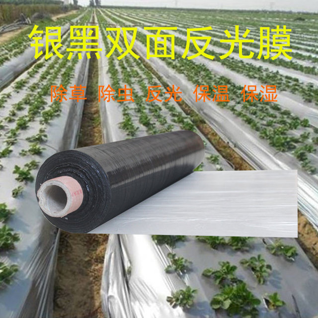 除草银黑地膜双色反光农用保温保湿除虫防草黑白膜蔬菜果园加厚