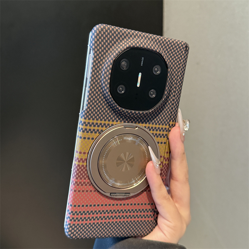 360旋转支架适用华为matex6手机壳碳钎维纹折叠屏薄防摔保护套