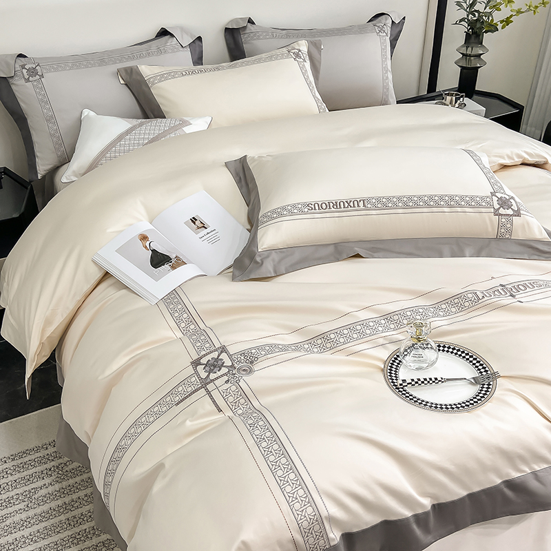 路约威格新疆长绒棉四件套棉床单棉被套床笠床上用品轻奢高级