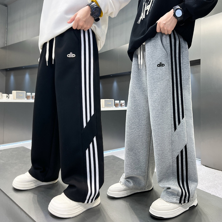 男童直筒运动裤秋装2025新款中大童秋季儿童休闲长裤韩版宽松裤子