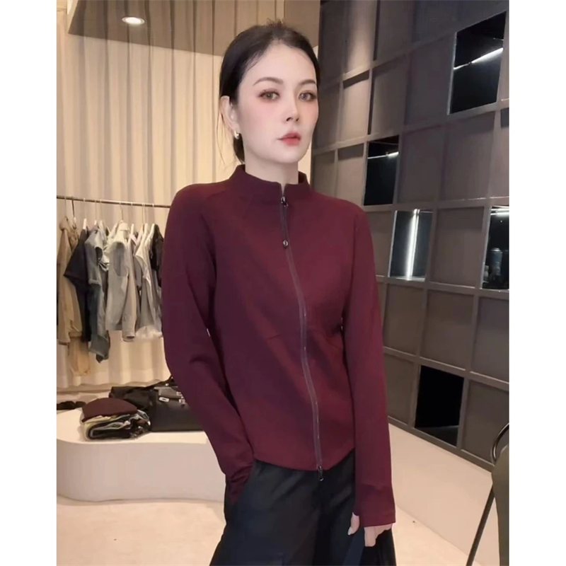 姚家优麦汇》Y6573早秋款立领拉链设计感时尚百搭长袖显瘦上衣女