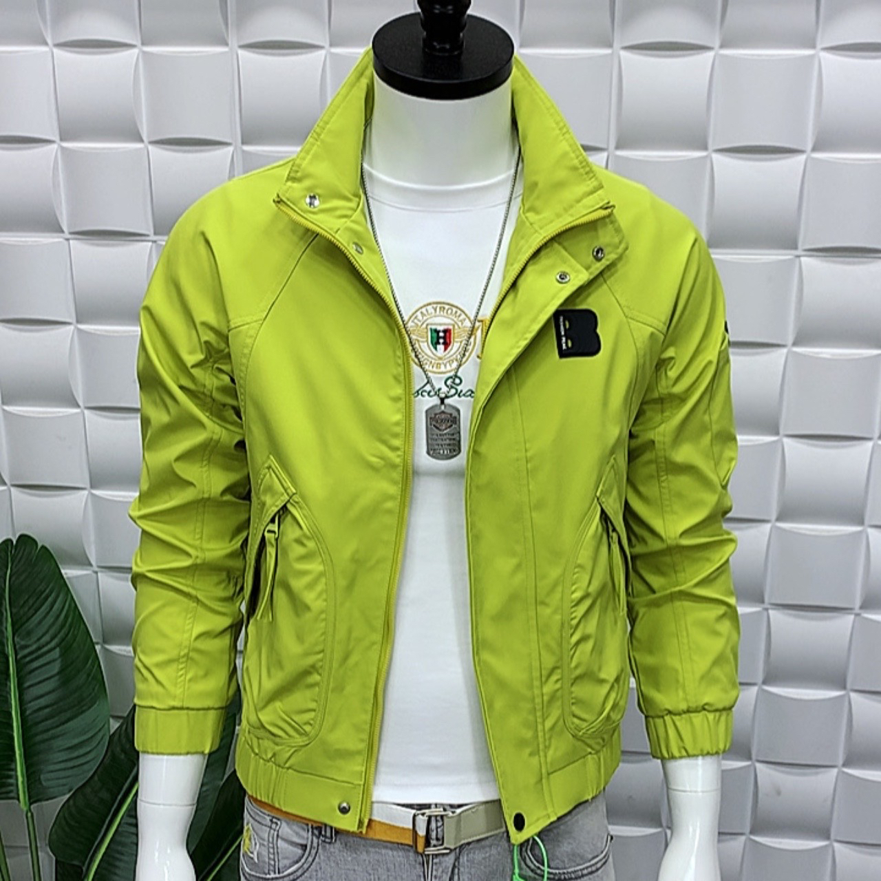 新款立领夹克外套6710修身版潮流时尚百搭男士外套上衣