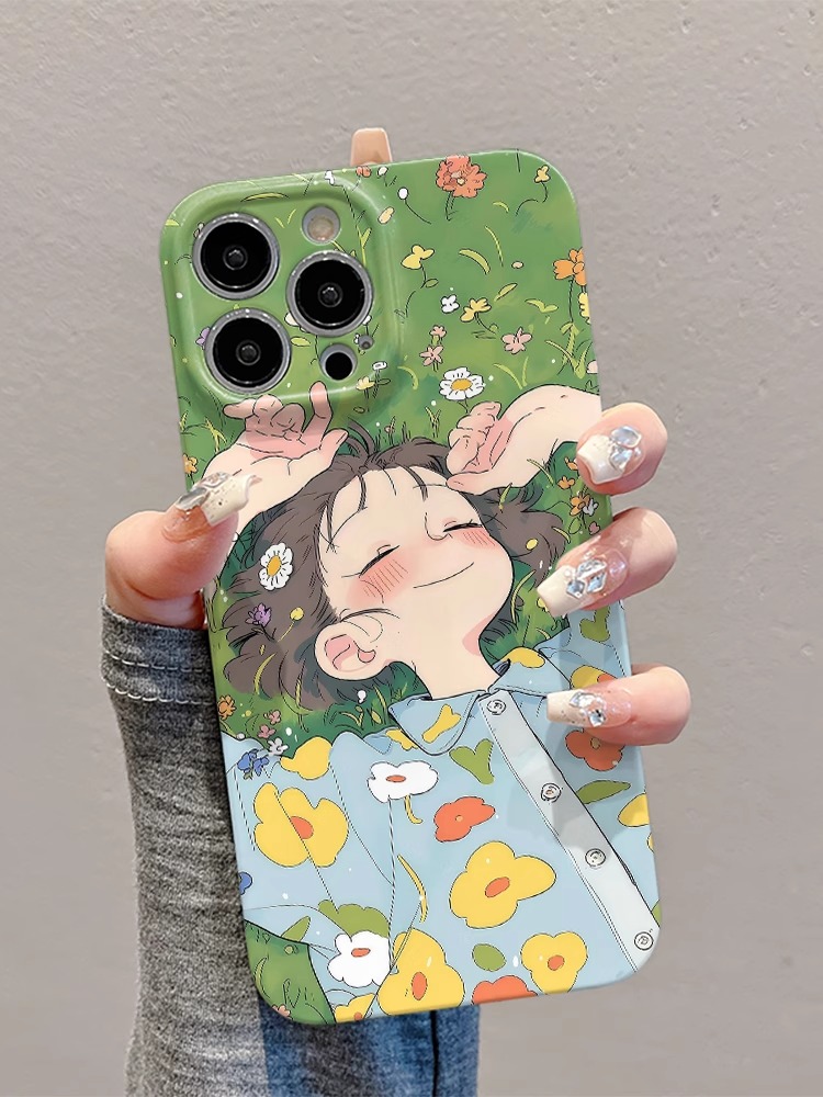 菲林软壳防摔草坪女孩适用苹果16华为reno13小米15vivox200 1加