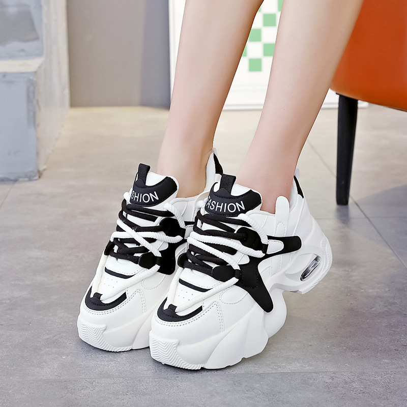 老爹鞋子女2025春季新款厚底爆款厚底百搭休闲运动小白鞋女鞋2802