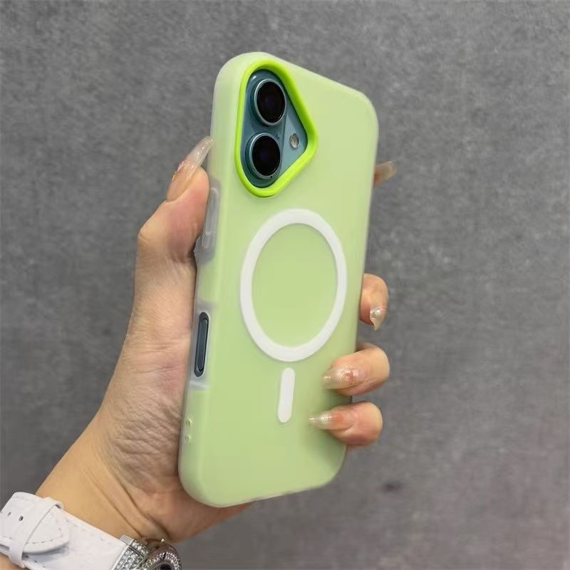 果冻17苹果16promax磁吸手机壳iPhone15适用13/14pro肤感12防摔11