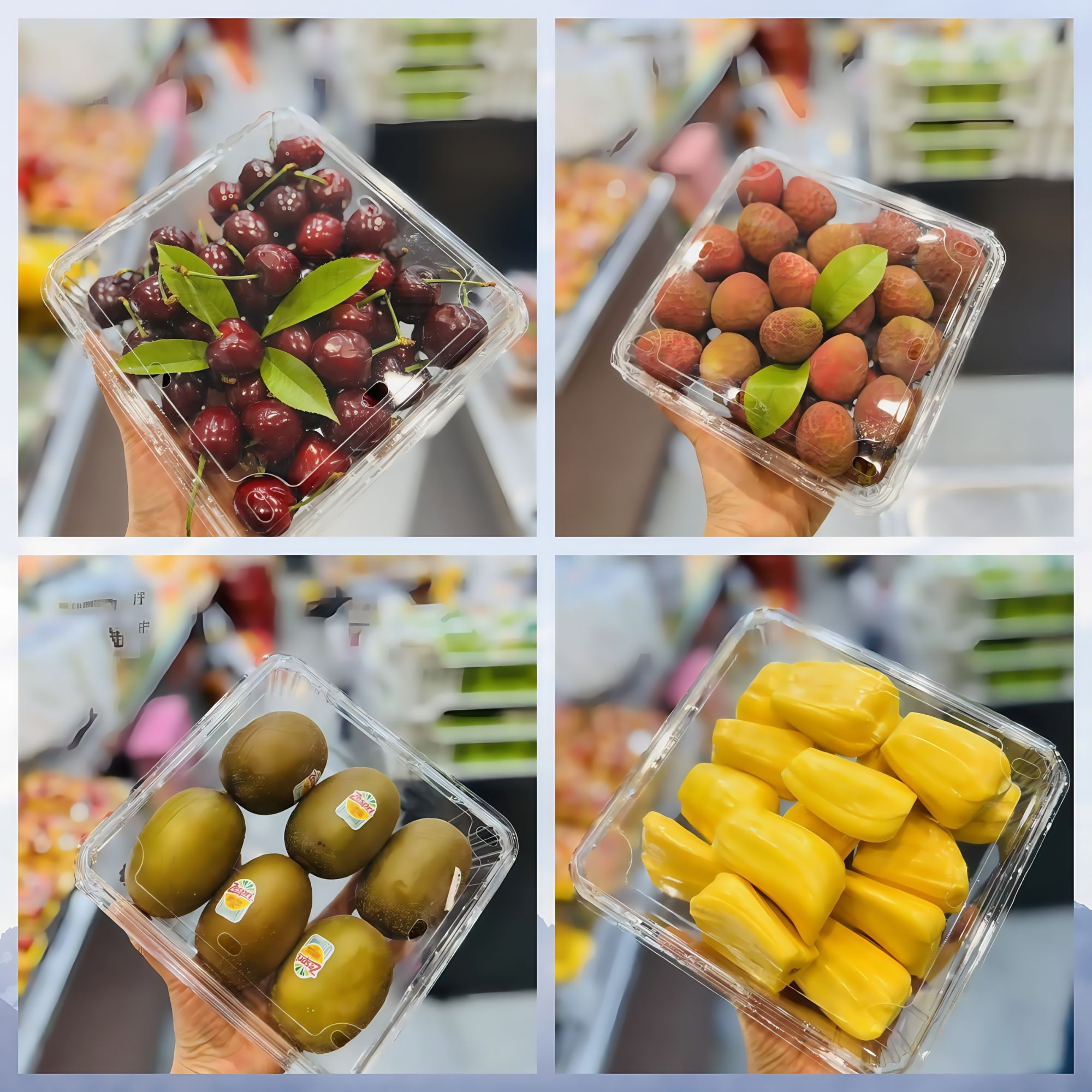 蔬果乐400P一斤半水果盒约35克水果打包盒带盖透明果切保鲜盒