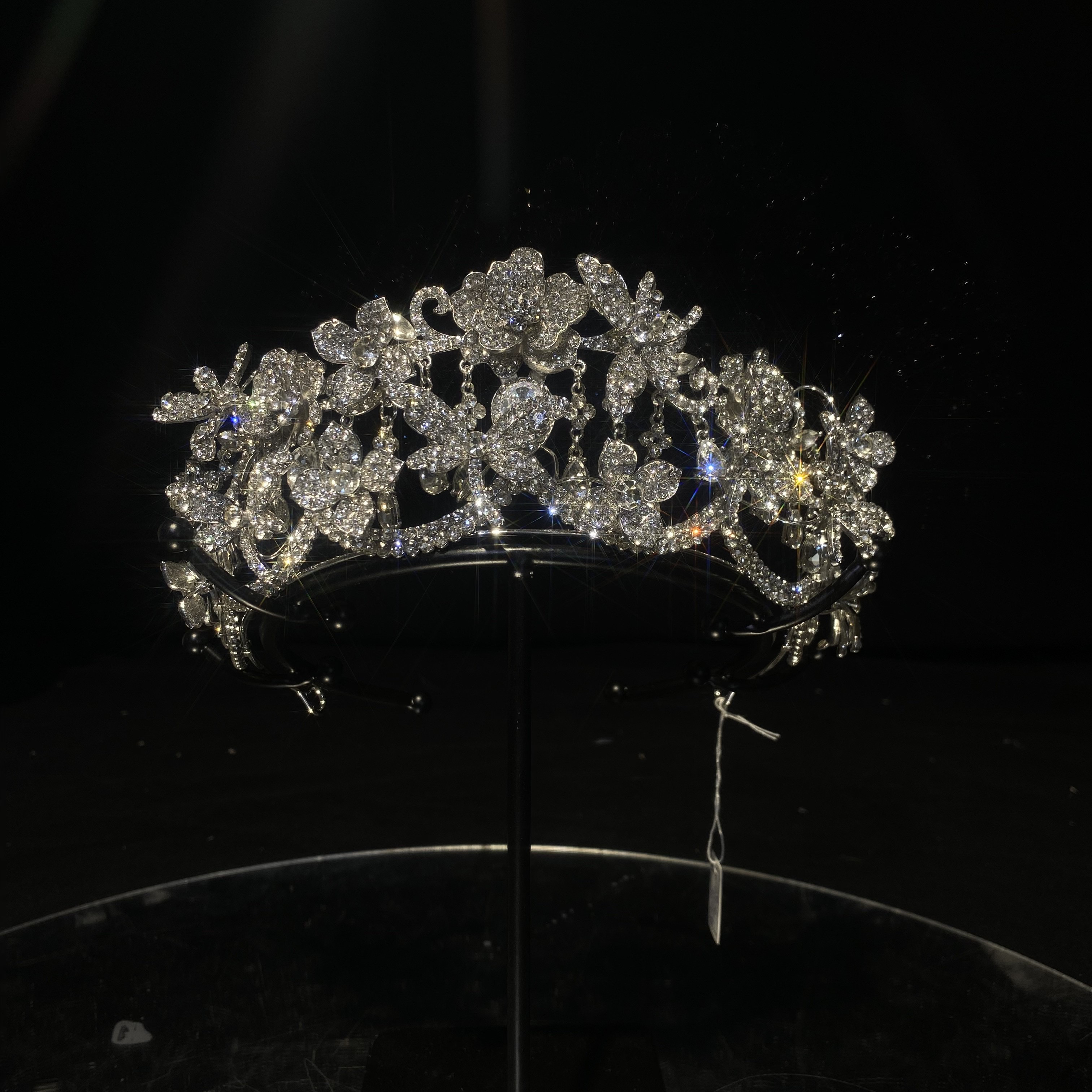 6916满钻蜻蜓流苏皇冠新娘结婚主纱仪式头饰高级感气质百搭