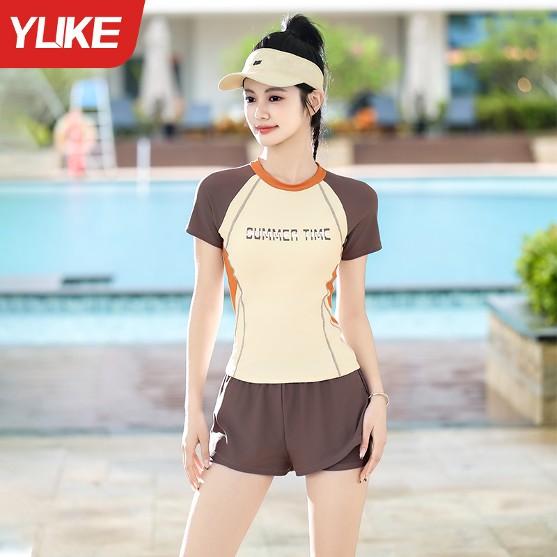 泳衣女分体2025新款游泳馆专用泳装高级感海边度假保守成人游泳衣