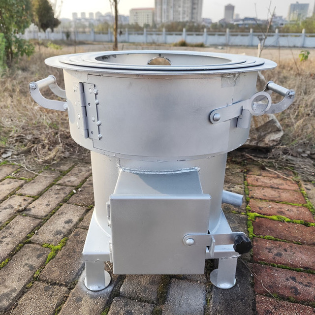 无烟柴火灶上下炉门添柴口可加长柴家用户外加厚木柴汽化猛火炉子