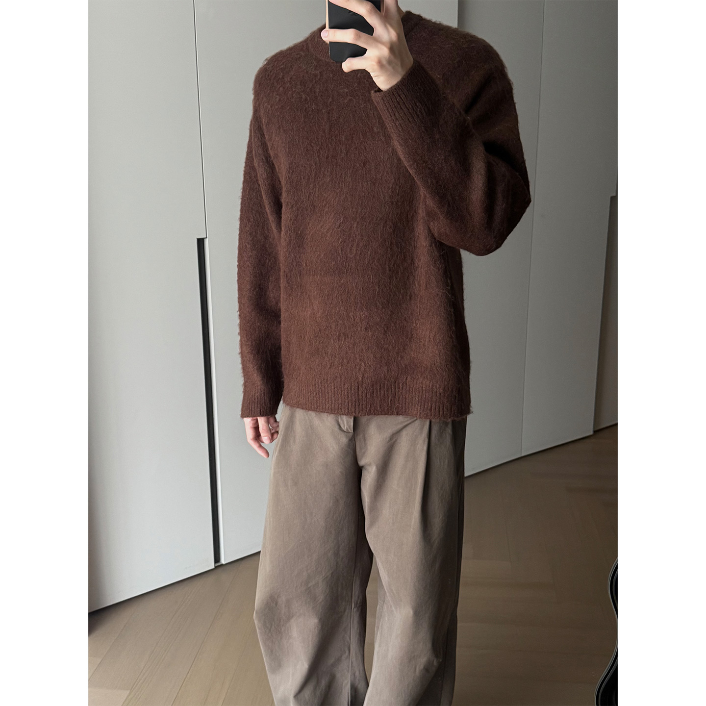 SDR Dirty“牛绒”cleanfit圆领宽松套头口粮毛衣 Week4