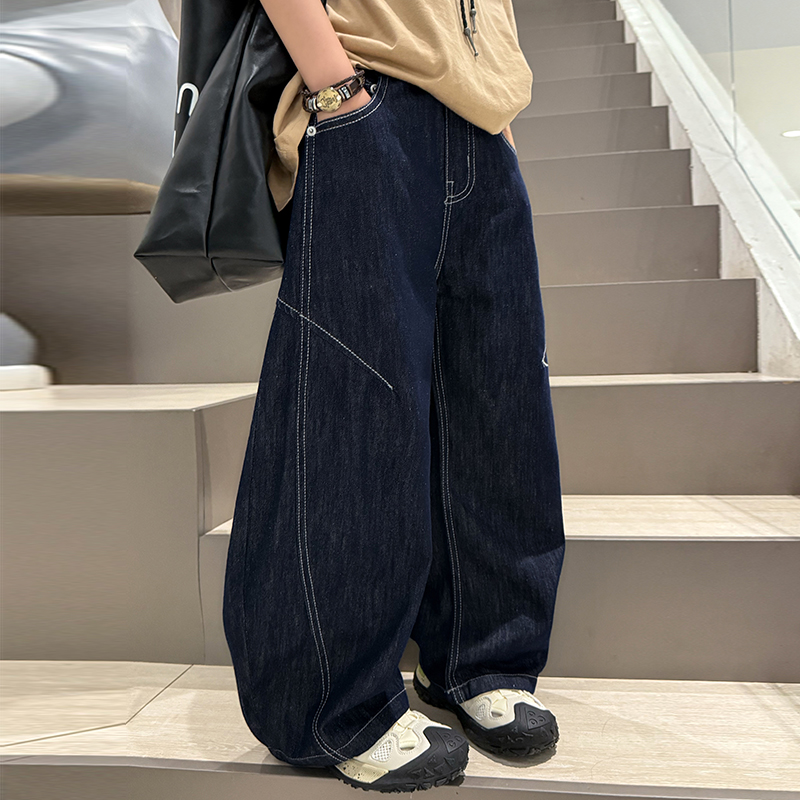 童装男童秋装裤子2025新款中大童男孩秋季牛仔裤青少年长裤春秋款