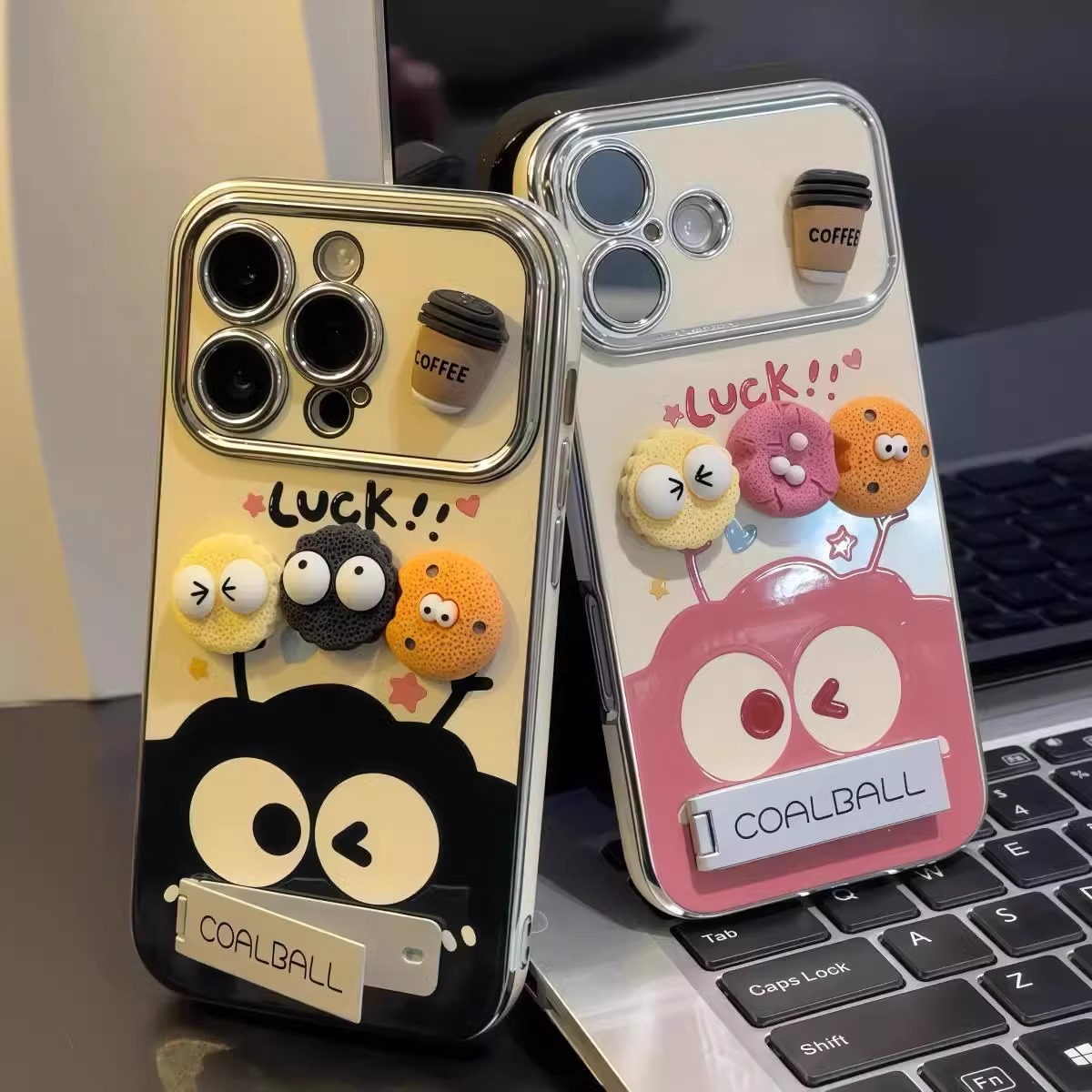 可爱煤球适用苹果16promax手机壳防摔iphone15pro创意公17promax