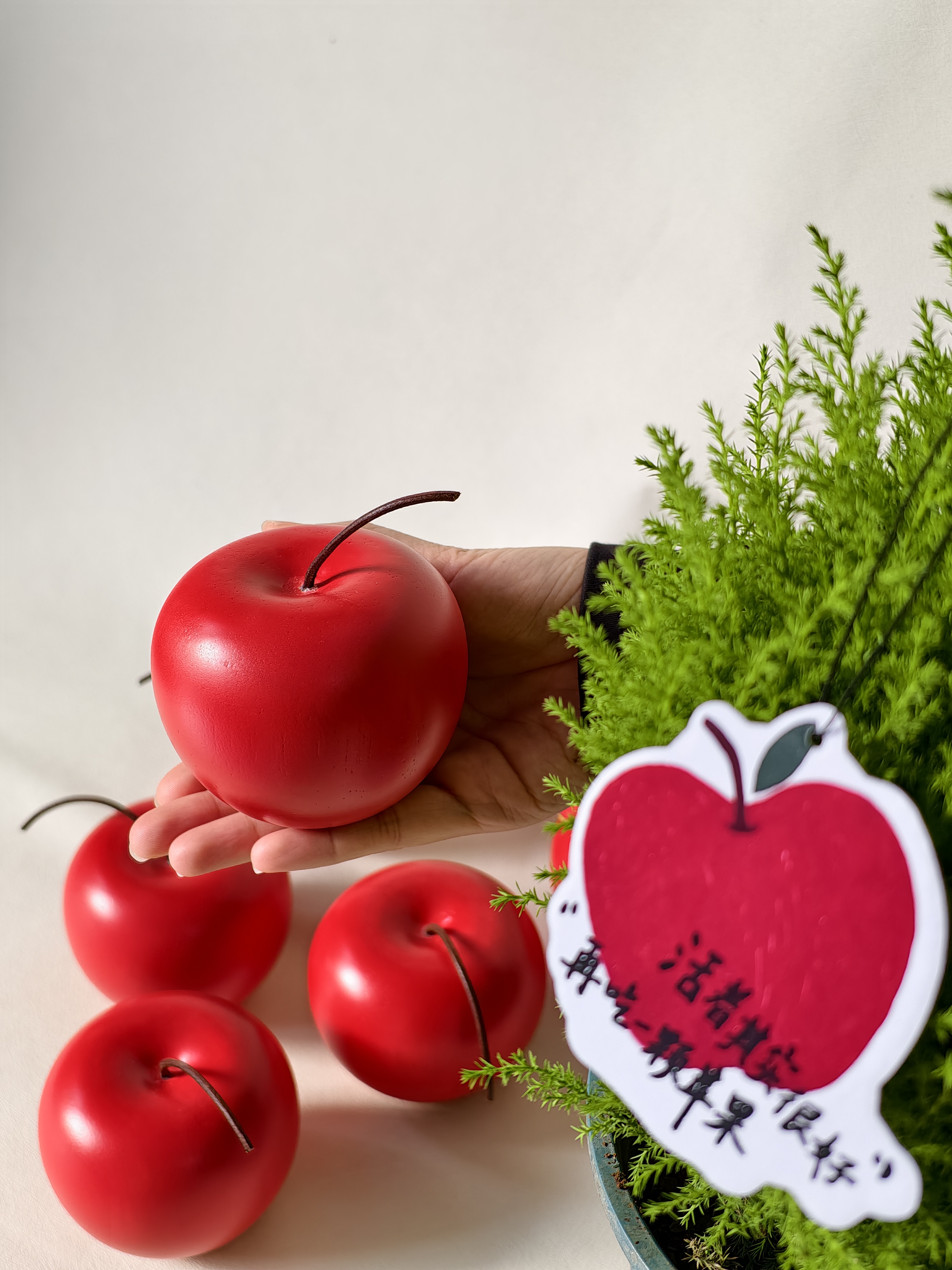 治愈系大红苹果扩香木天然原木无火香薰持久留香装饰送礼实用好物