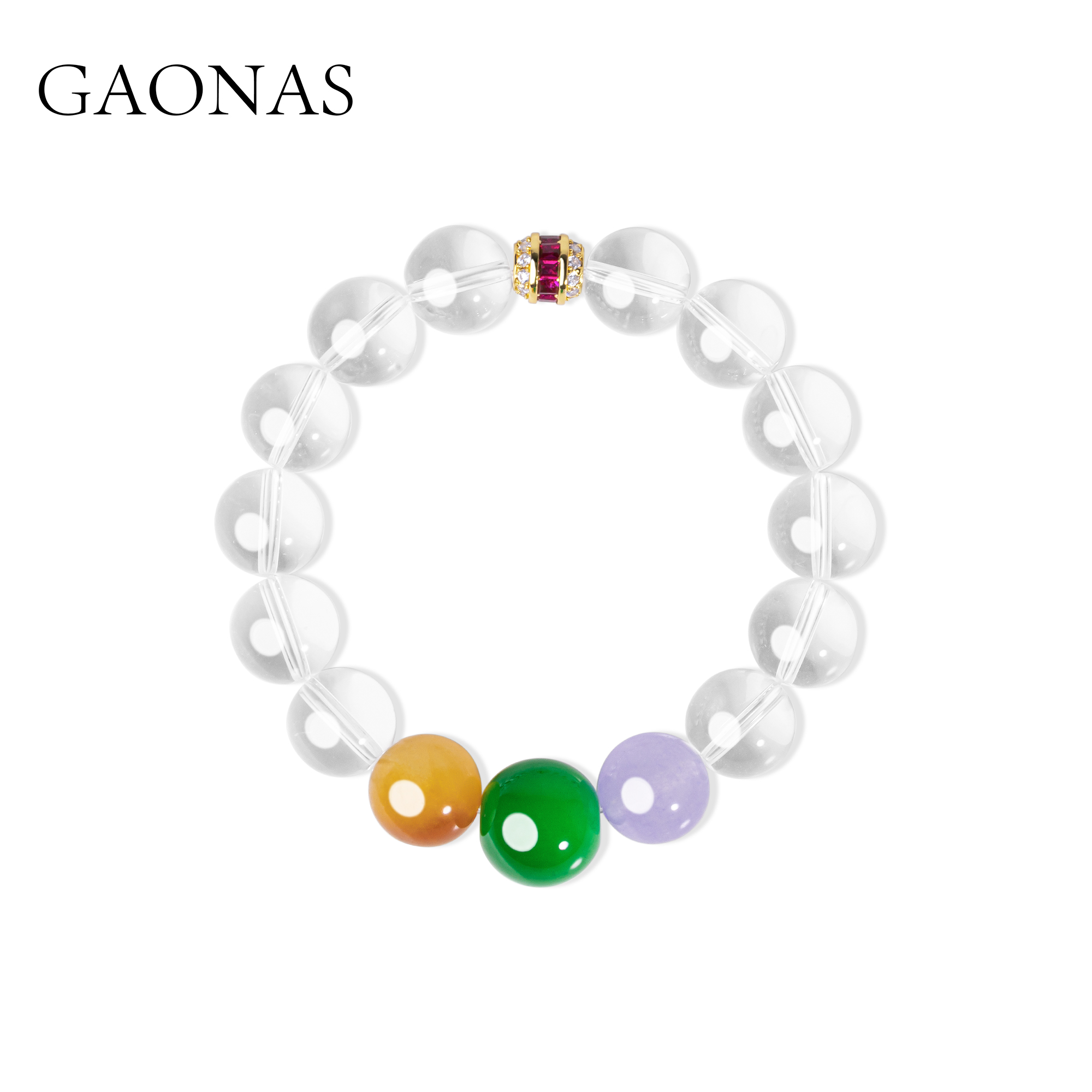 GAONAS 手链 浮光纱 中式贵气清丽白珠手链11589SY