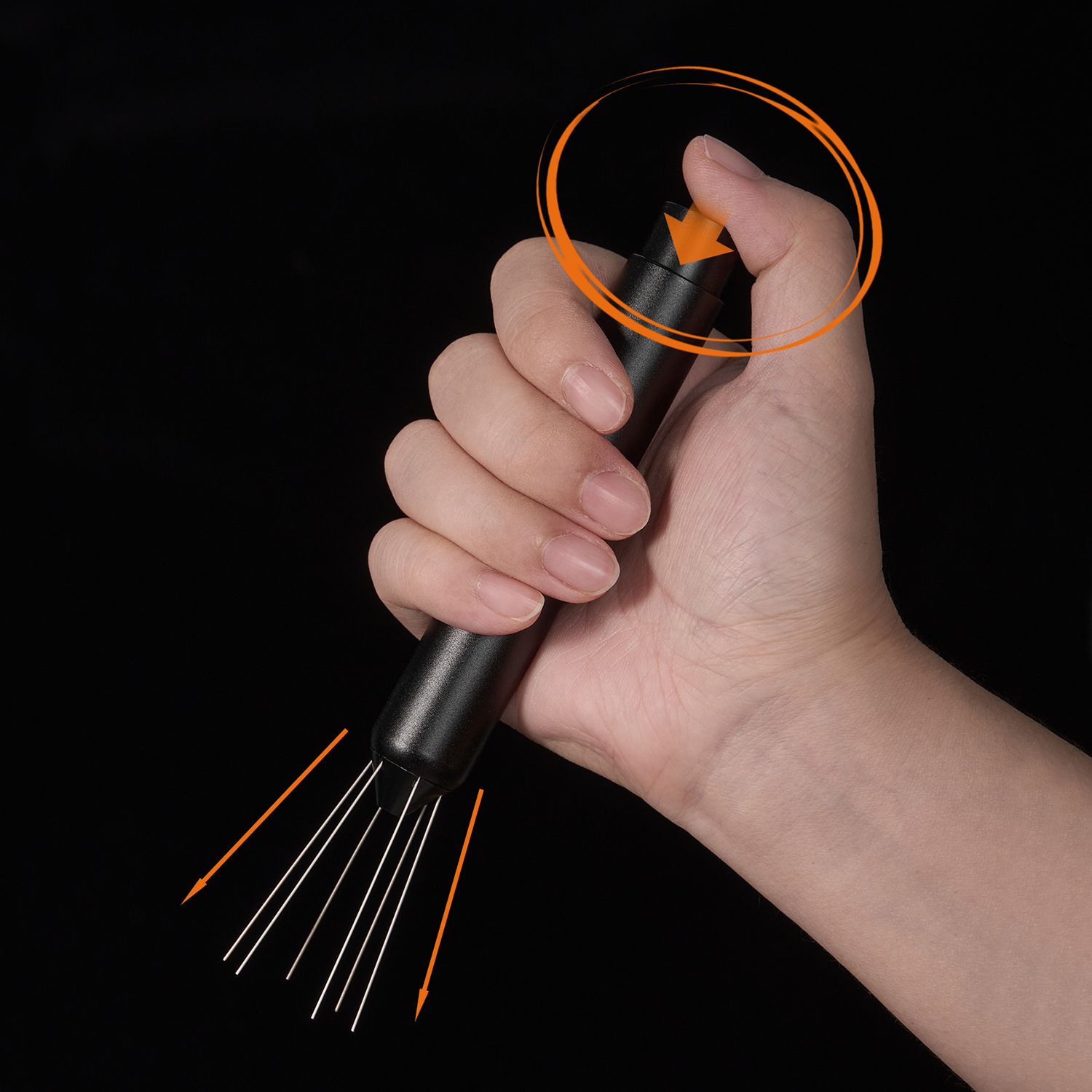 咖啡粉针伸缩式搅粉针打散结块手持式布粉针磁吸针式布粉器松粉针