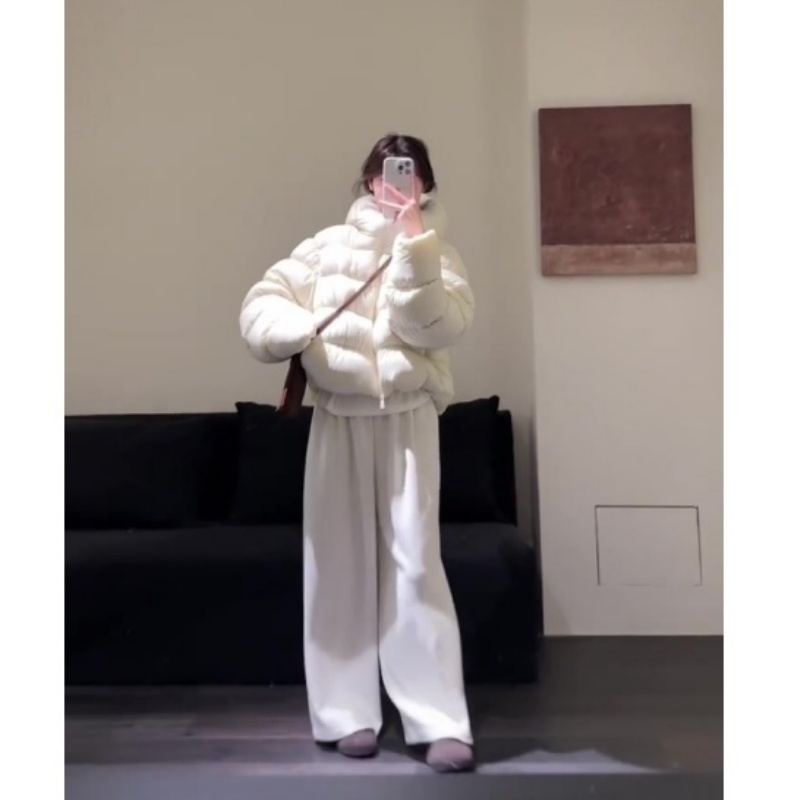 MARIE.COCO新款少女风保暖南瓜连帽设计棉服女垂感宽松裤韩系潮流