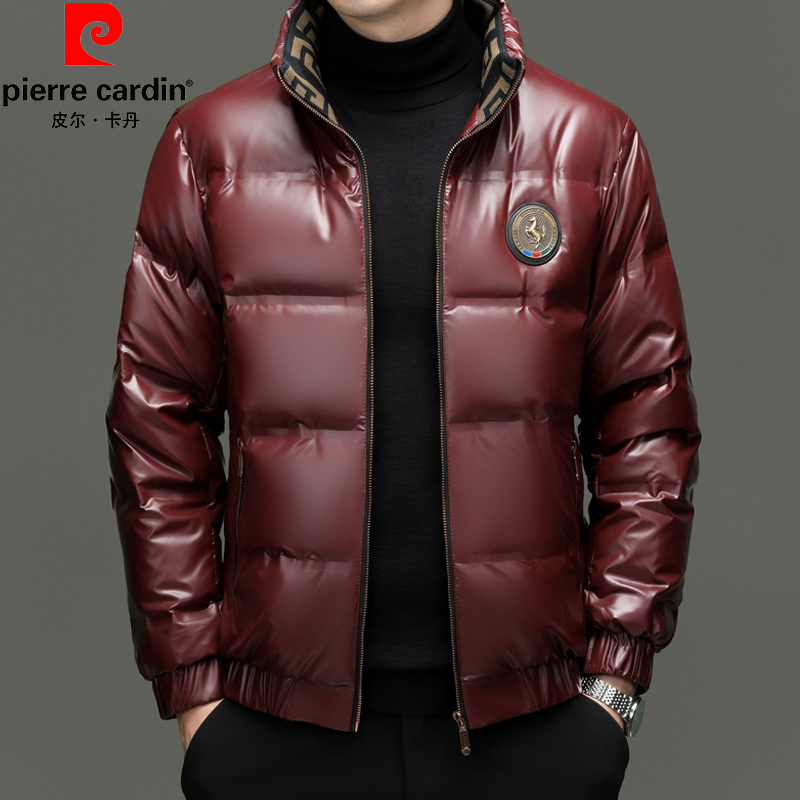 皮尔卡丹冬季新款时尚休闲立领羽绒服中青年男士加厚保暖防寒外套