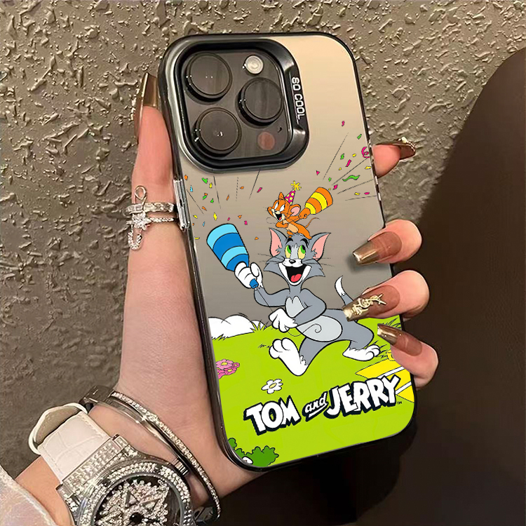 彩银汤姆猫适用苹果16ProMax手机壳15Pro苹果iPhone17女14防摔13P