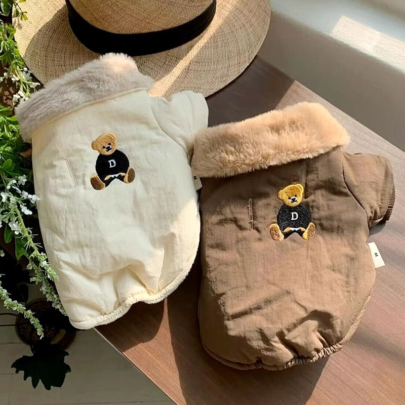 宠物可牵引加厚棉衣泰迪比熊猫咪狗狗保暖衣服猫咪秋冬装马甲