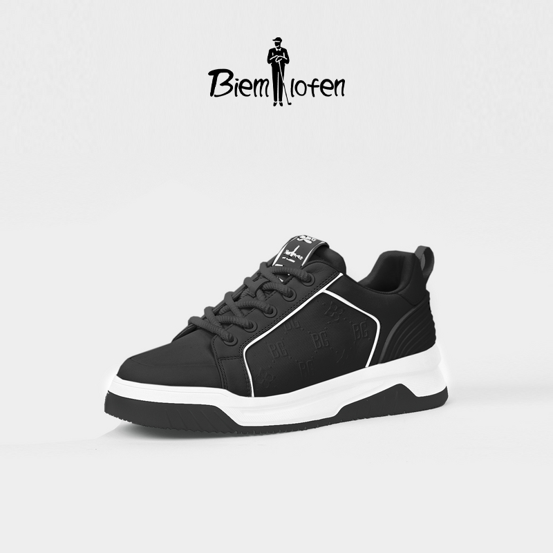 【抗菌防臭】比音勒芬秋季男士时尚经典百搭老花压花厚底休闲板鞋