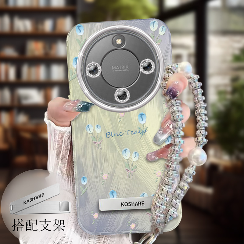 带镜头膜荣耀X70手机壳MTN-AN00全包防摔软壳Honorx70羽纱郁金香