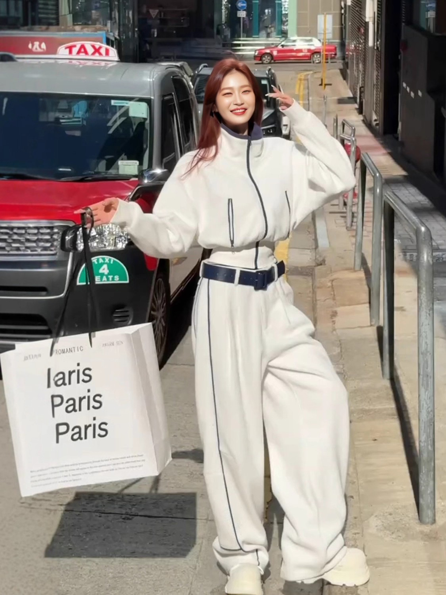 减龄一整套女秋冬穿搭运动风独特好看甜酷立领外套高腰阔腿裤套装