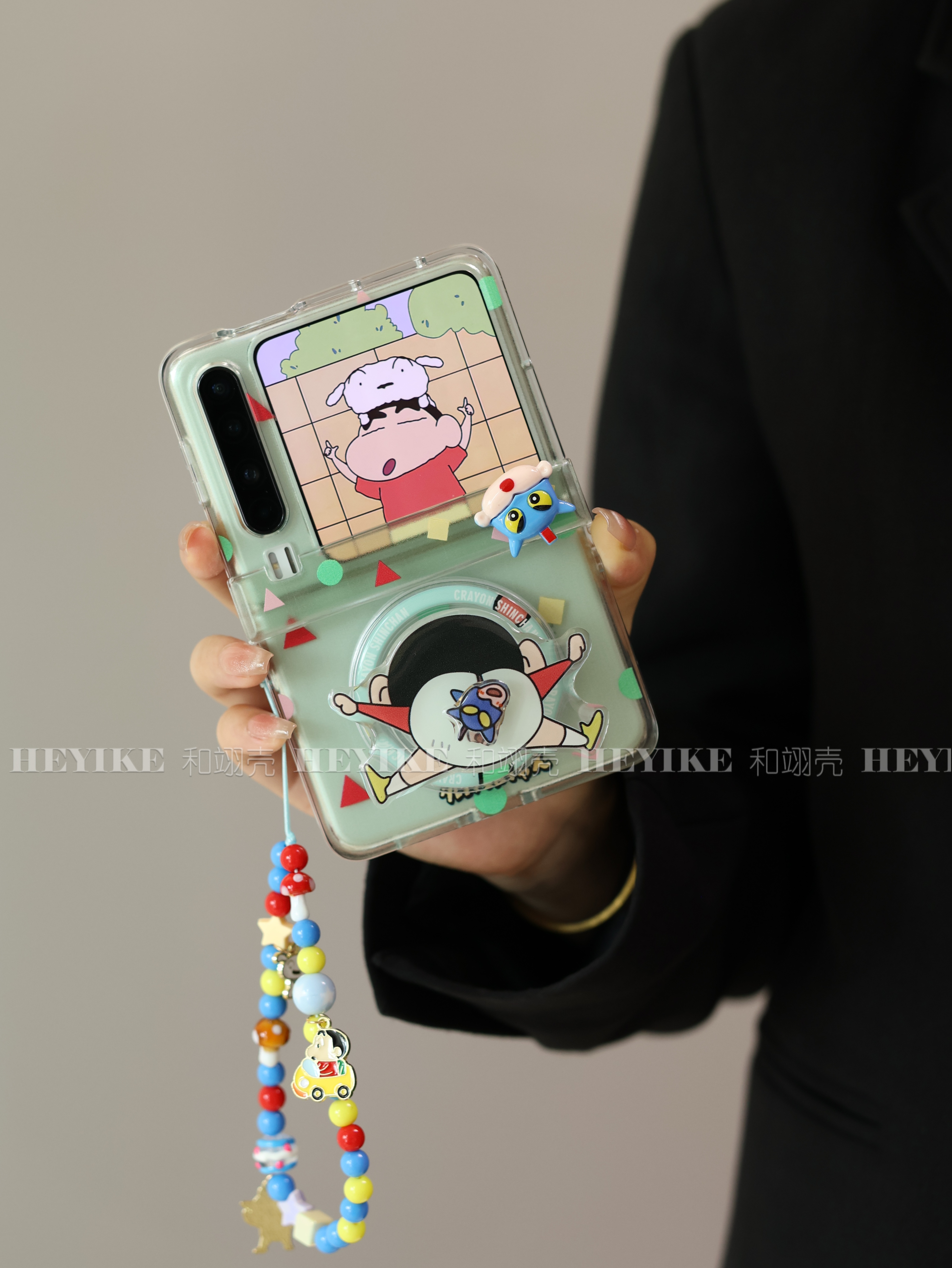 旋转小新适用华为purax手机壳折叠mixflip2磁吸ZFLIP7防摔包中轴