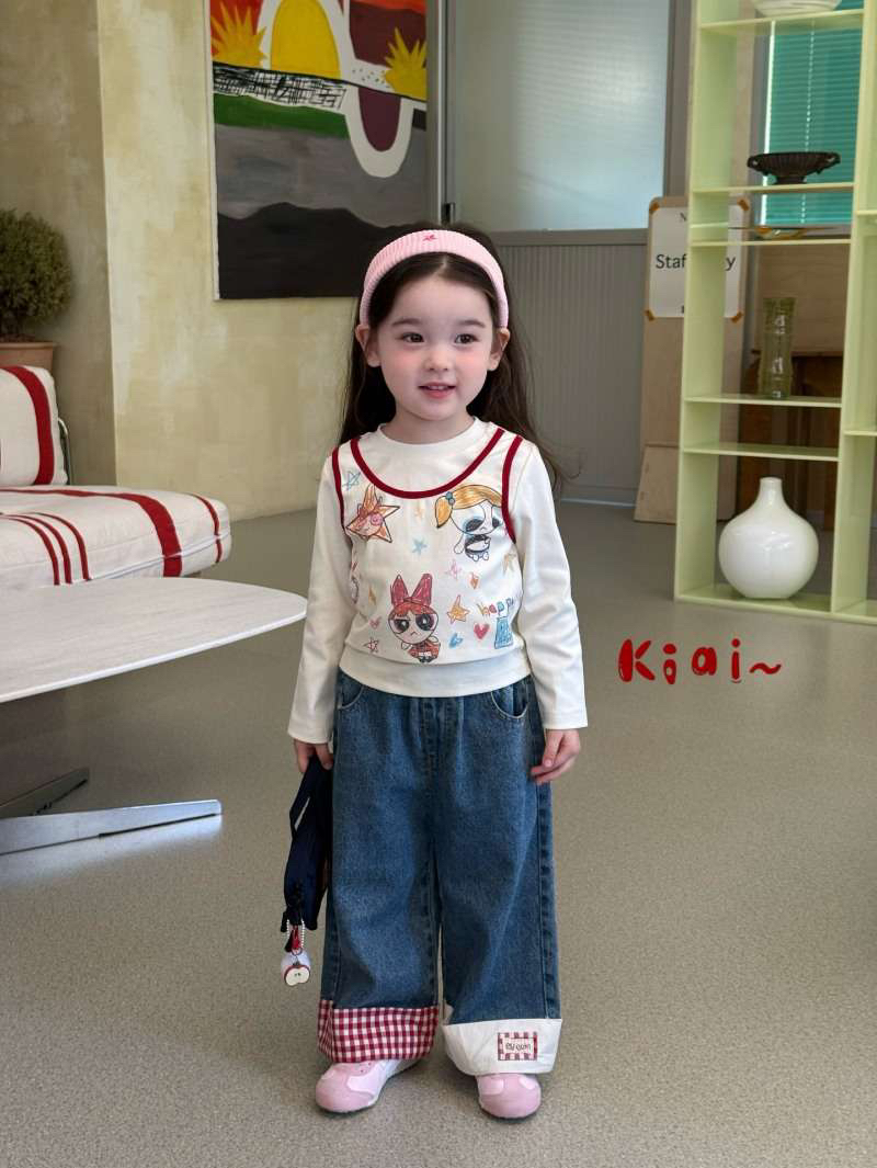 Kiai 25秋款秋季套装洋气圆领小童lulu风慵懒风日系