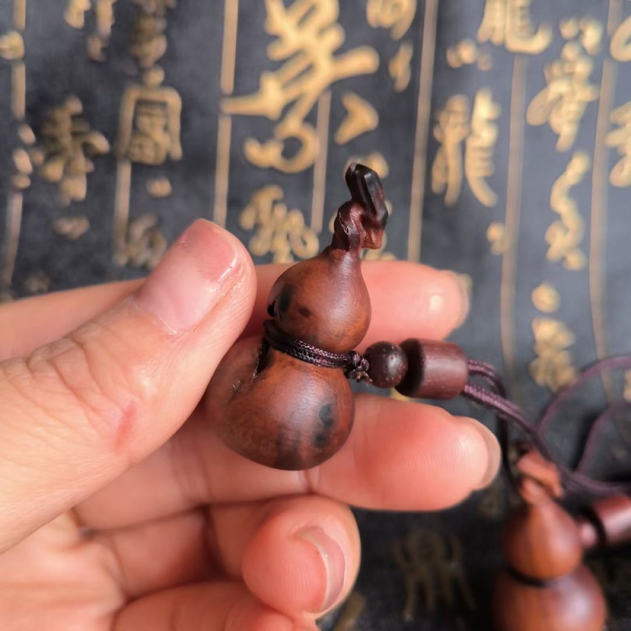 得一舍天然雷击枣木小葫芦福禄吉祥吊坠车载饰品挂件项链钥匙扣道