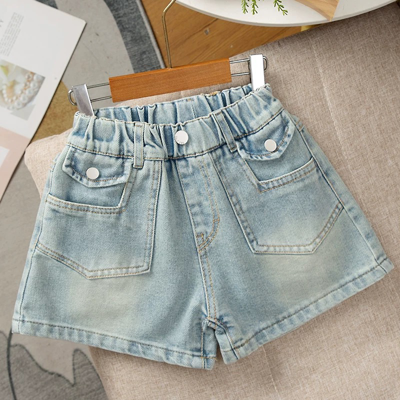 女童夏季2025新款洋气中大童牛仔热裤夏装儿童短裤薄款裤子爆款