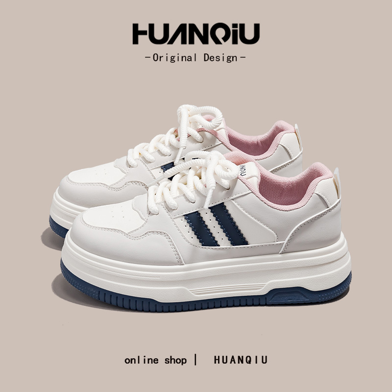 环球韩版小众小白鞋女秋季百搭原创防滑厚底休闲鞋网红板鞋HC6838