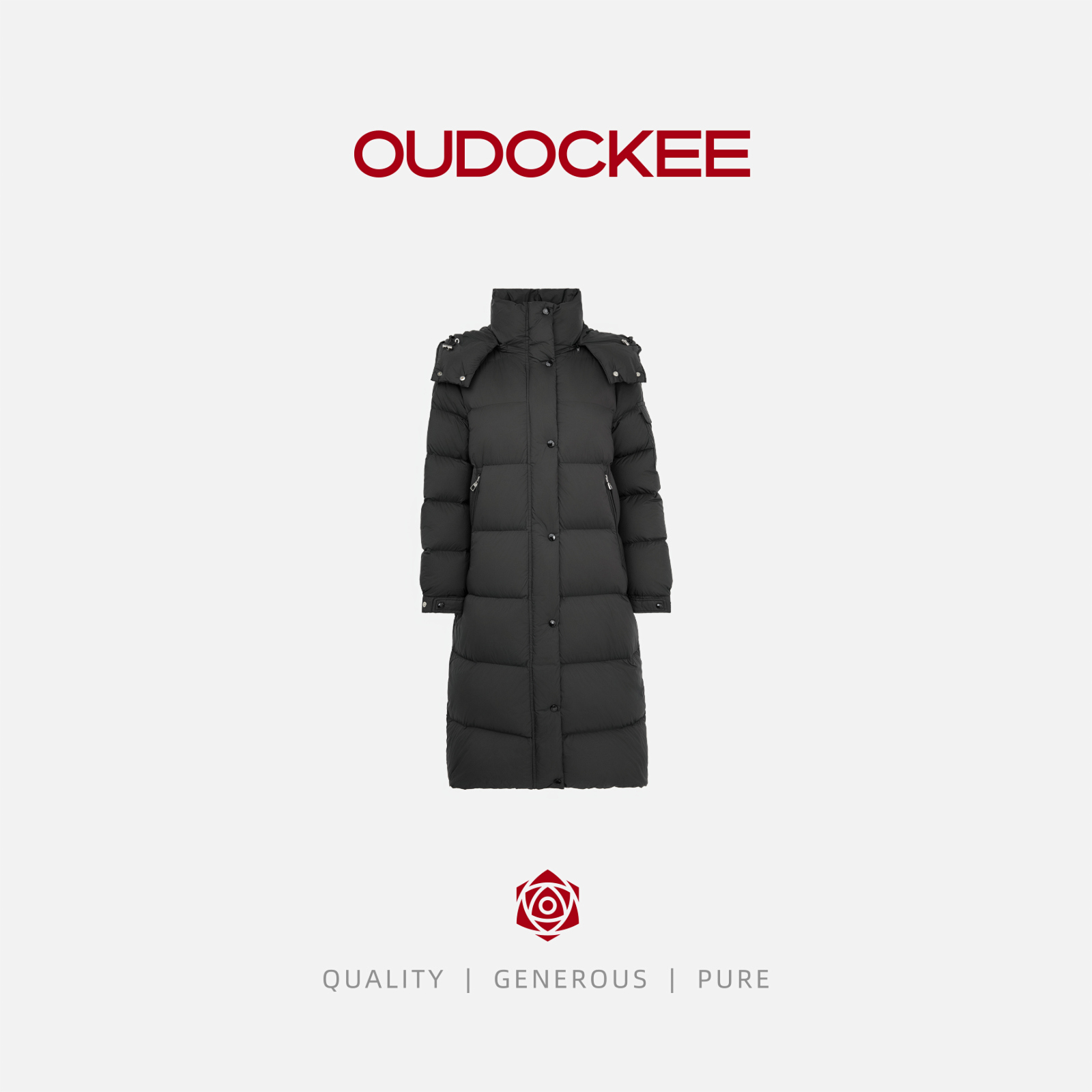 OUDOCKEE 鸥鸥 【北影校花】韩系过膝长款宽松羽绒服外套 202507