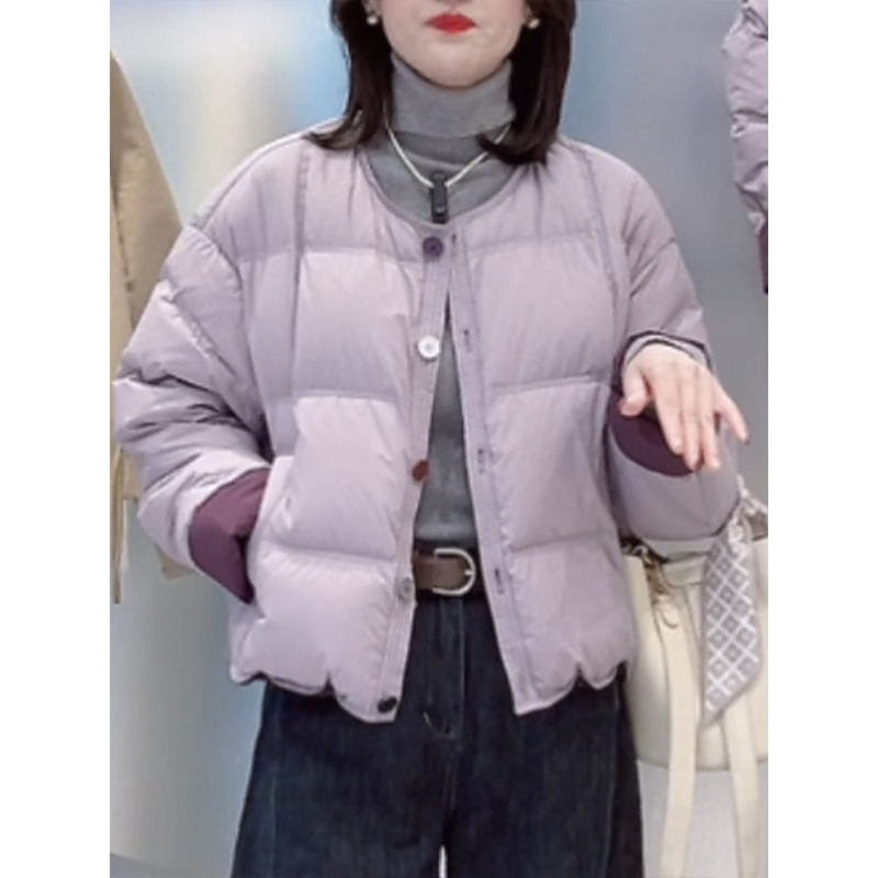 韩版棉袄圆领小个子面包服棉服女冬季百搭时尚显瘦高级感棉衣外套