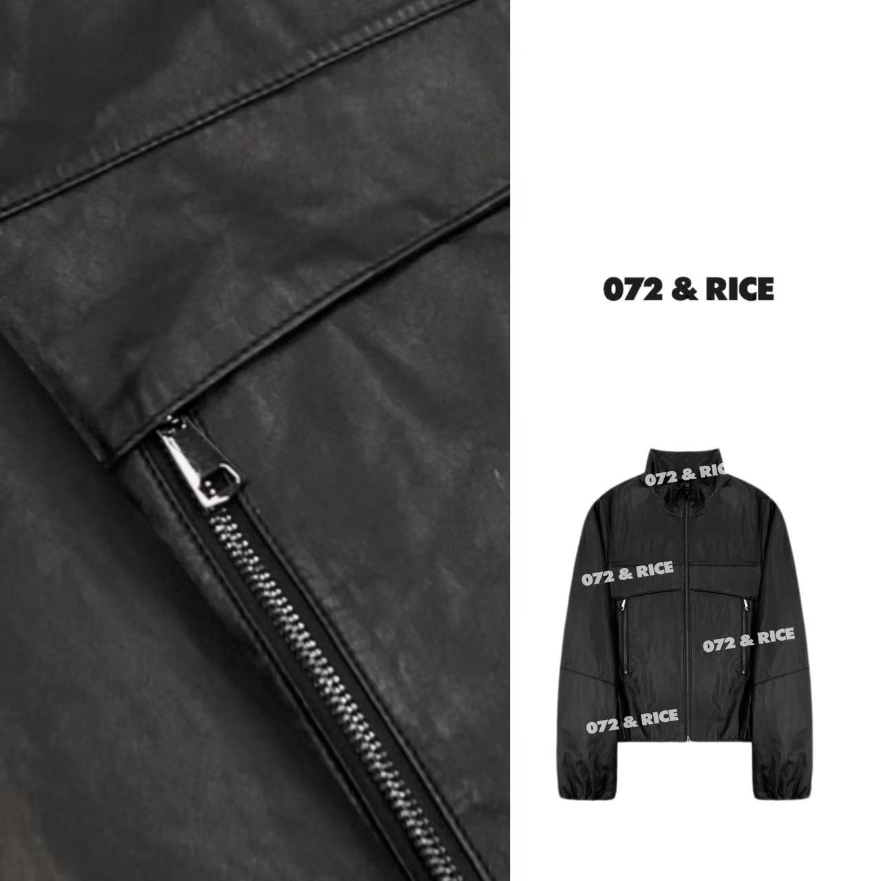 072 & RICE【瑞克】秋季休闲百搭立领绵羊皮衣外套 A-SCA82