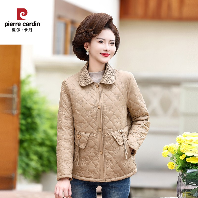皮尔卡丹维萌兔妈妈装春装外套2025新款洋气短款风衣中老年女春秋