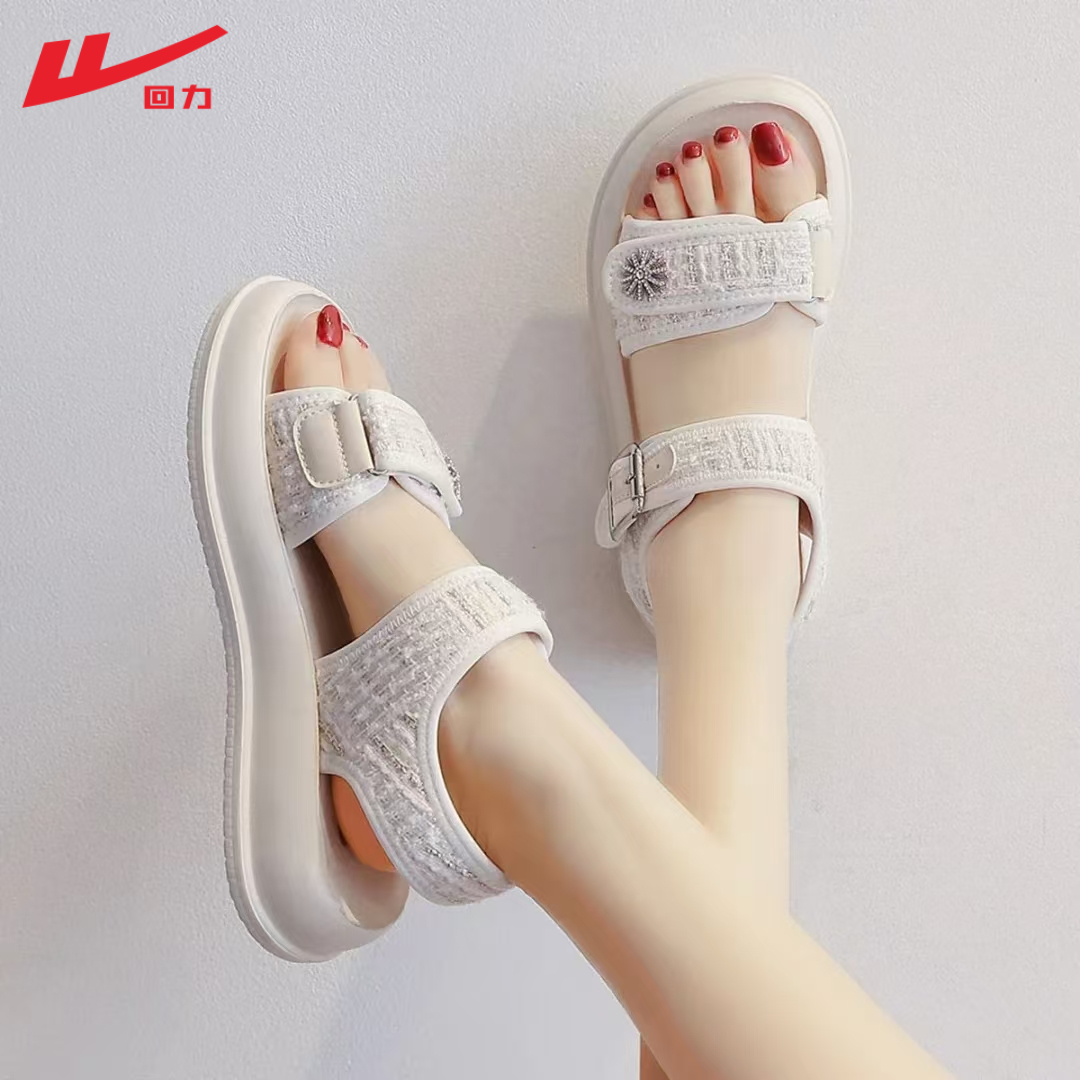 回力罗马风凉鞋女2025夏季爆款时尚仙女风少女厚底增高百搭休闲鞋