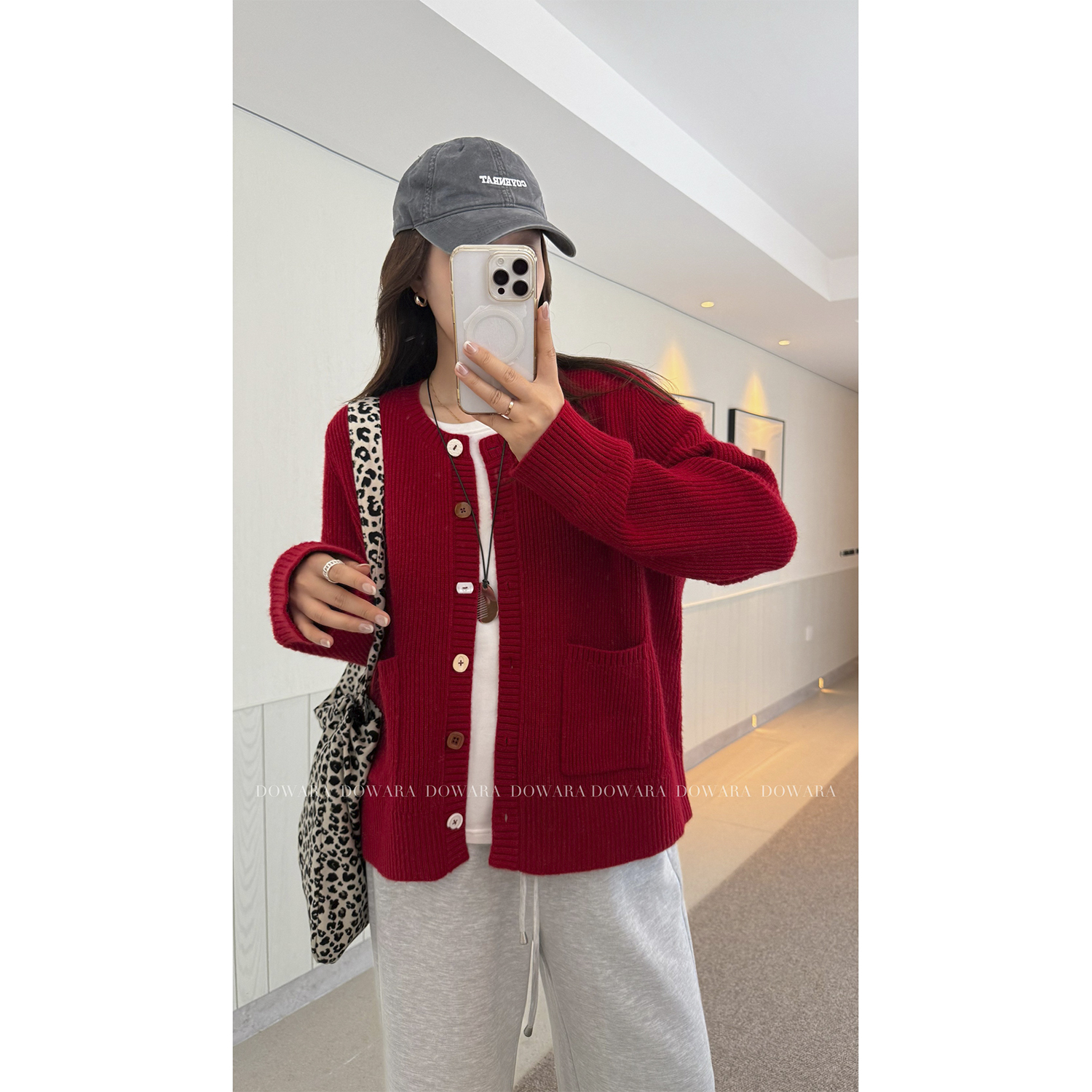 现货大婉酱微胖定制【萤火织梦】秋季减龄圆领针织开衫毛衣女 2655D