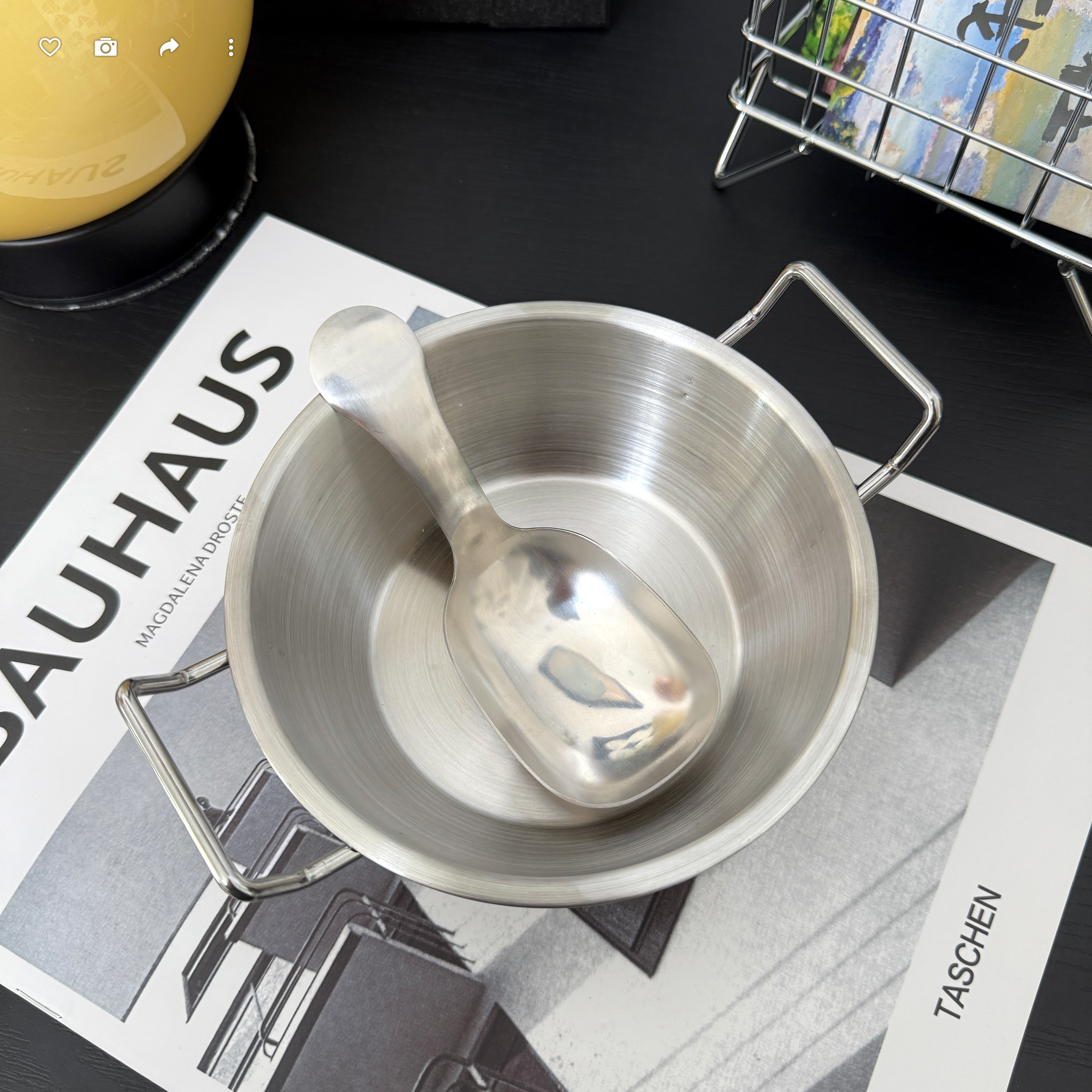 尚邦乐韩式高颜值iSUS304不锈钢碗超萌可爱双耳碗燕麦碗+大头勺