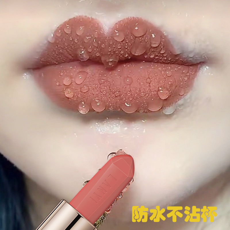 口红持久肉桂奶茶色口红素颜显白吃土色防水保湿哑光不沾杯雾面