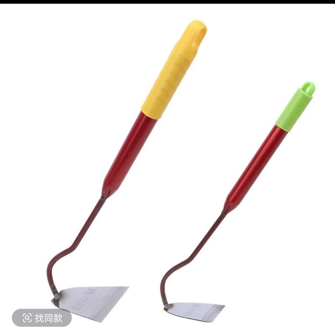 不锈钢锄头 买就送1.3斤鸡粪。除草松土工具 不生锈 锋利好用