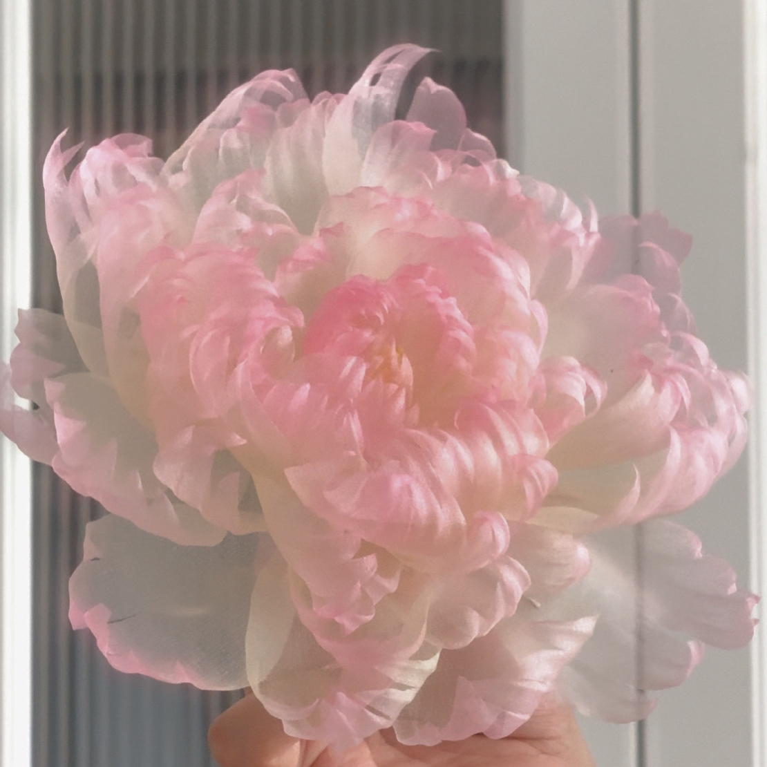 原创 （芳华2版）大牡丹真丝烫花发饰20cm左右