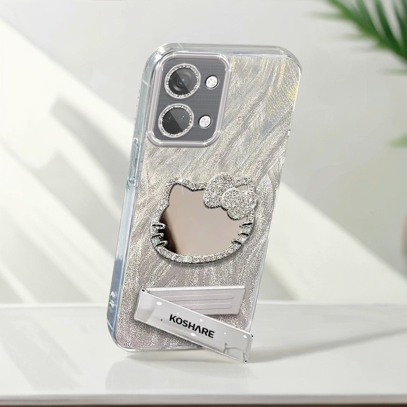 自带镜头膜一加Ace2V手机壳全包PHP110软壳镶钻kt猫镜子OnePlusAc