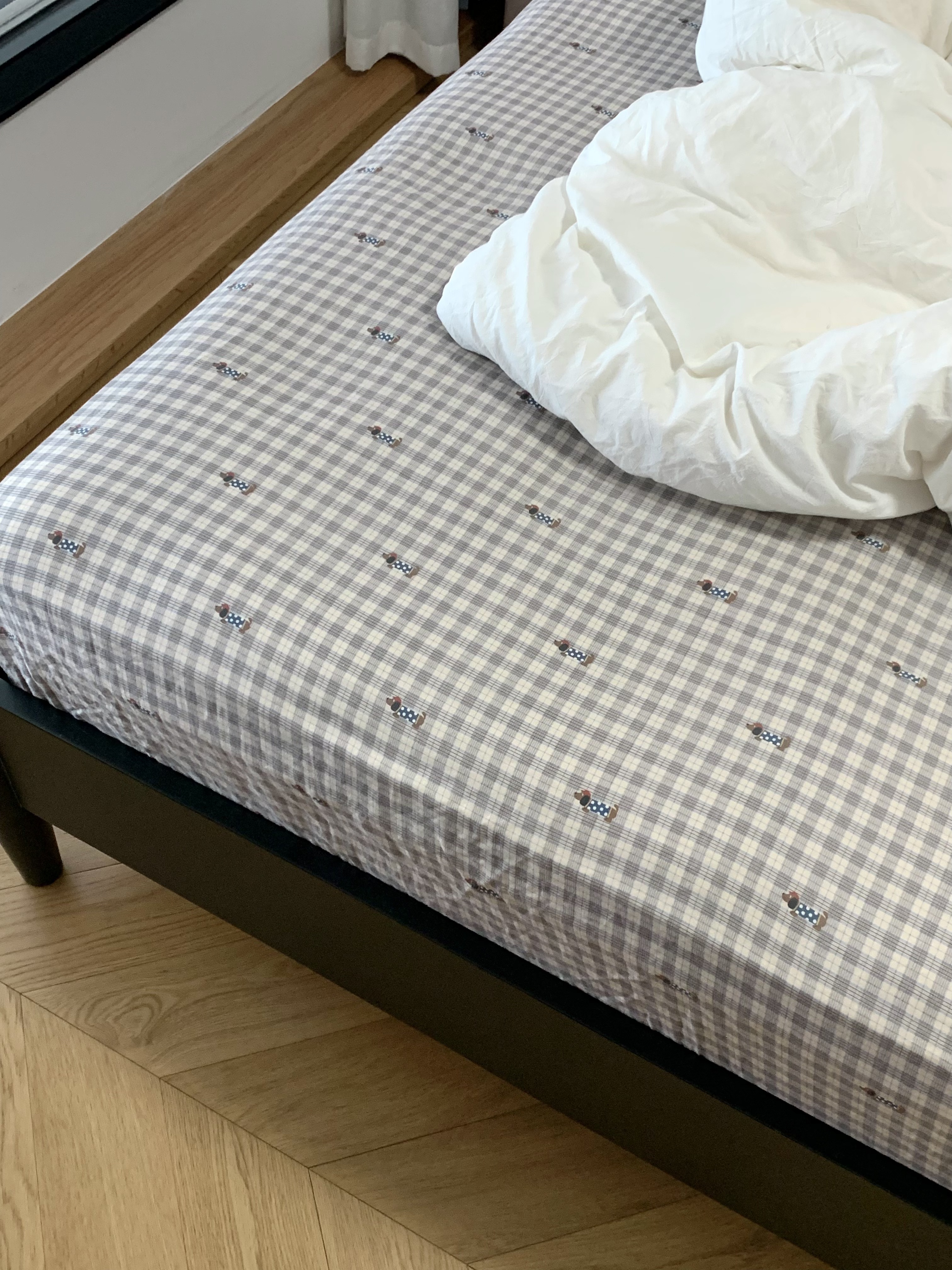 【秘境家纺】ins风全棉有氧双层纱床笠席梦思保护罩床罩防滑