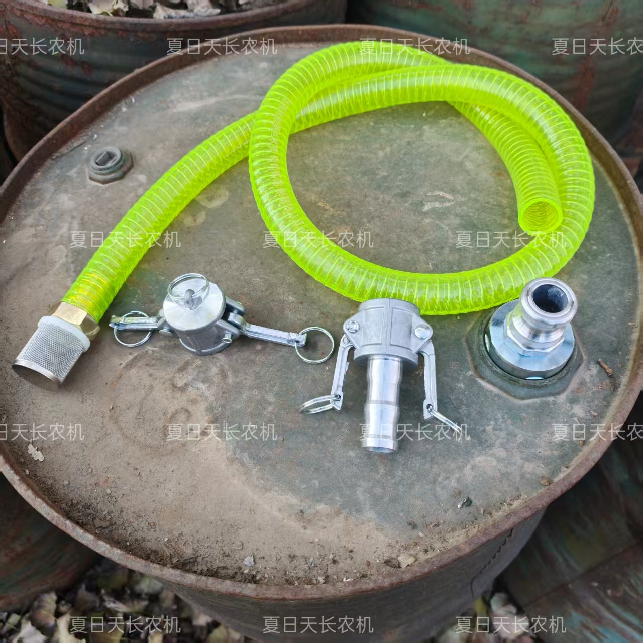 铁桶吸油快插接头1寸接口25毫米配自吸泵使用农机存柴油铁桶用