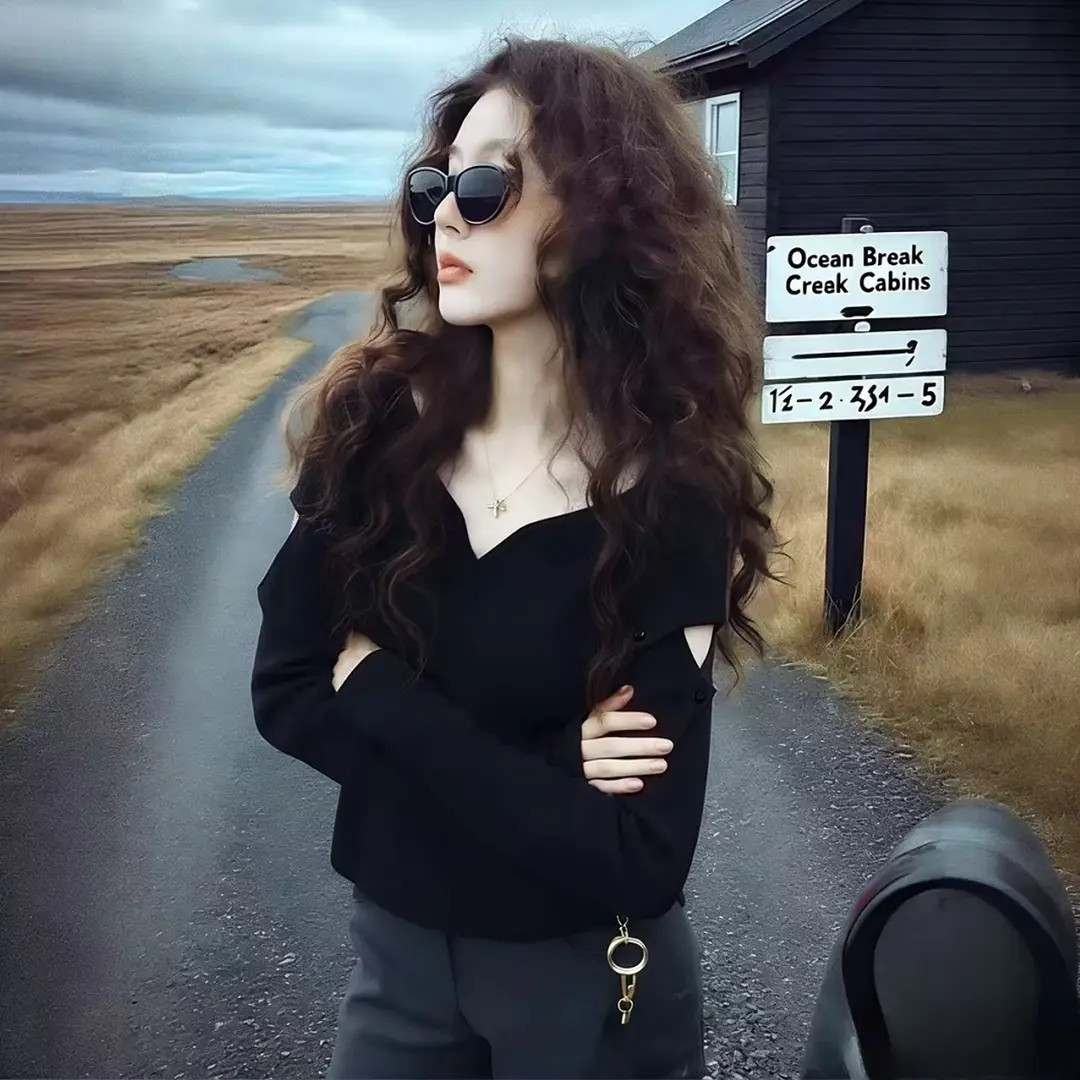 巨冬季减龄黑色撞洋气搭感针织衫好看韩不轻奢气高级穿小众款韩里