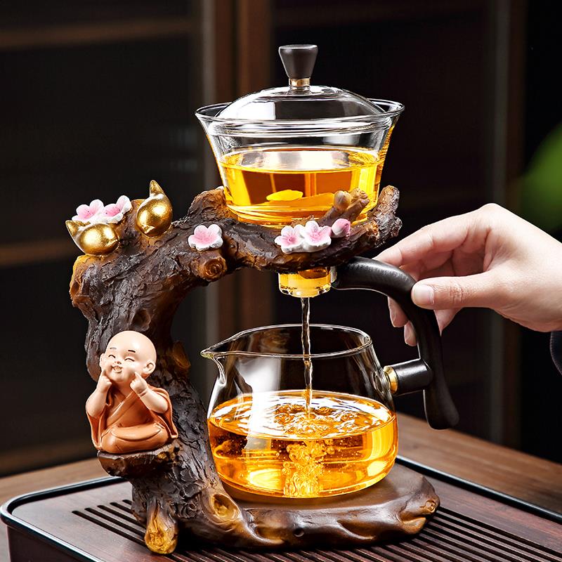 FAVMARTHA玻璃自动茶具套装轻奢高档家用磁吸懒人泡茶神器泡茶壶2