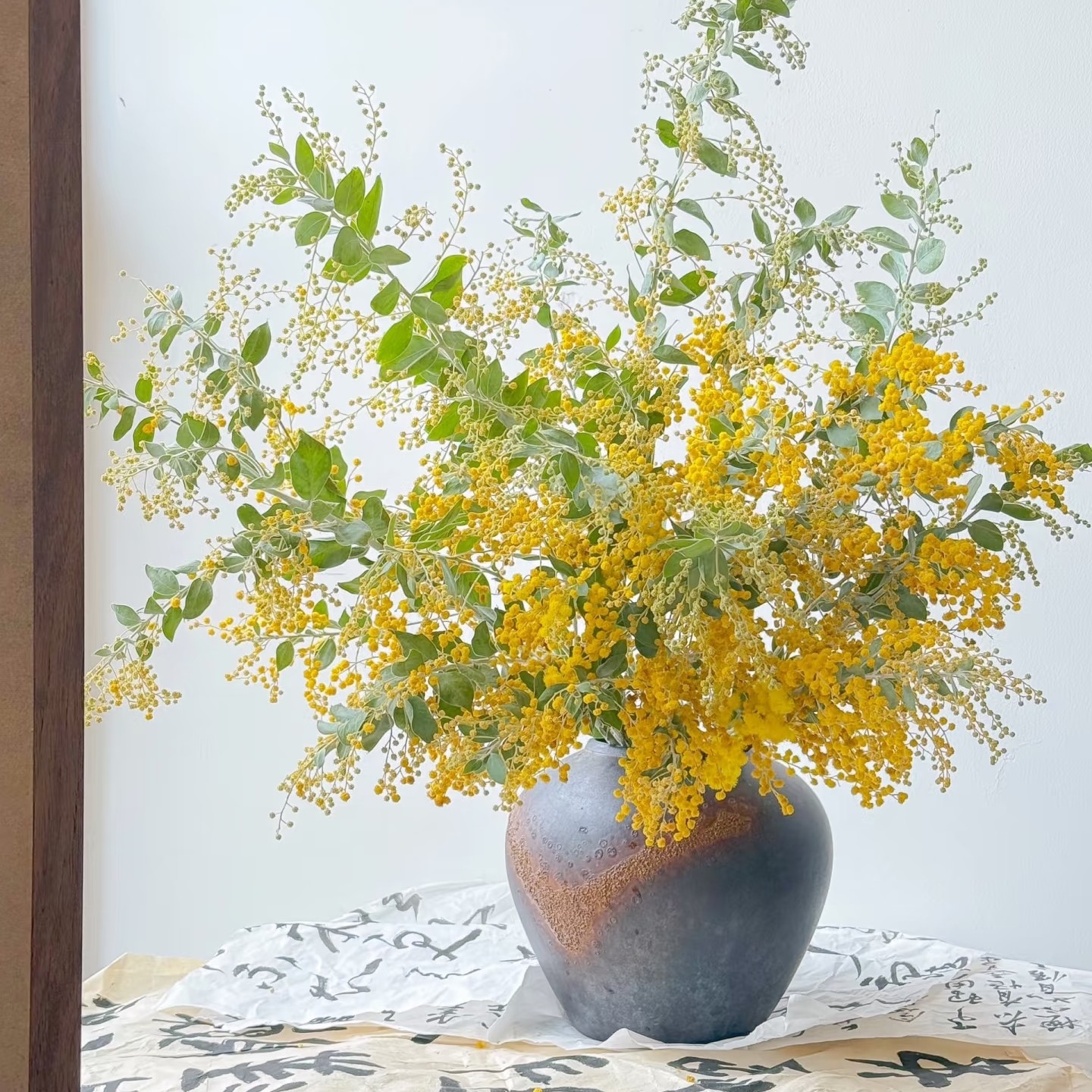 云南鲜花高品质金黄色金合欢花高级感真花客厅装饰插花轻奢假花