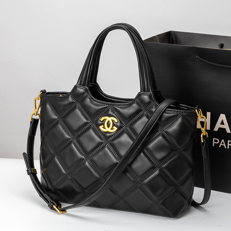 【万达专柜】高端轻奢香奈尔大容量包包女2025新款托特包真皮百搭气